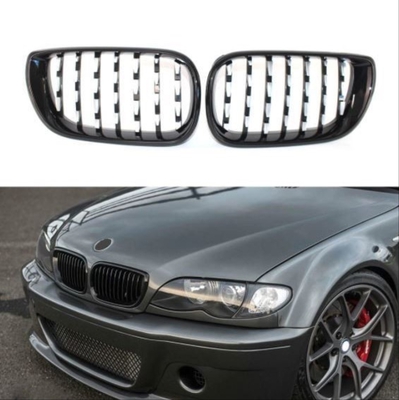 BMW 3 SERISI 2002-2004 E46 IÇIN UYUMLU DIAMOND PANJUR (BÖBREK) PIANO BLACK ÇERÇEVE
